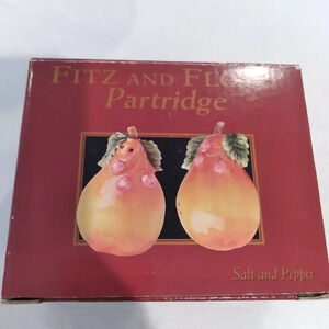 🦋 Fitz and Floyd Partridge Pear Tree Salt Pepper Shakers
